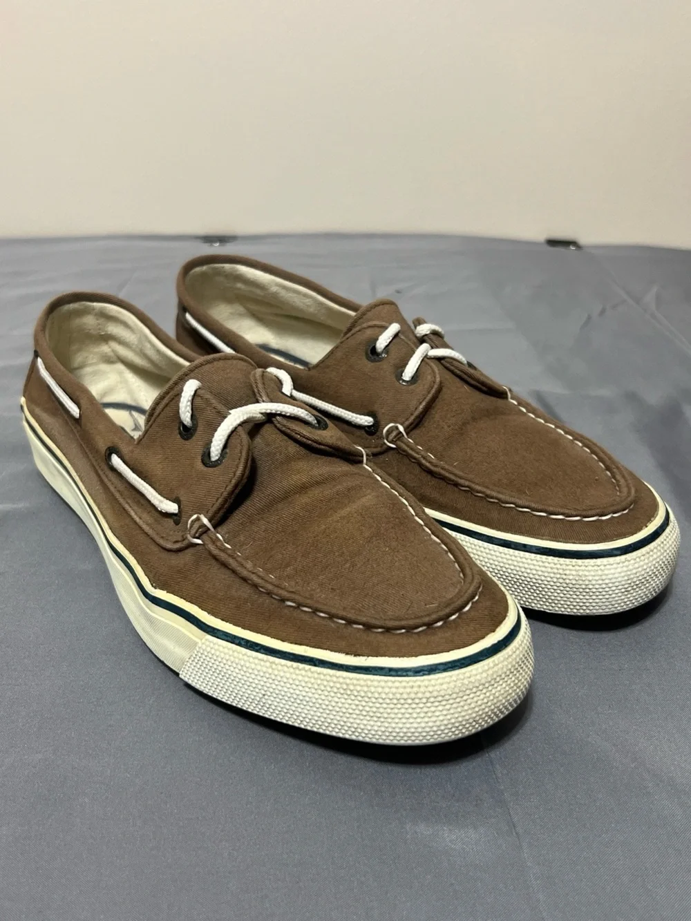 Sperry Mens Size 10.5M Slide Style Casual Brown Boat Shoes